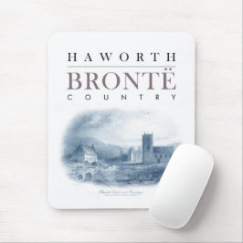 Mousepad País de Bronte com Igreja Haworth e Parsonage