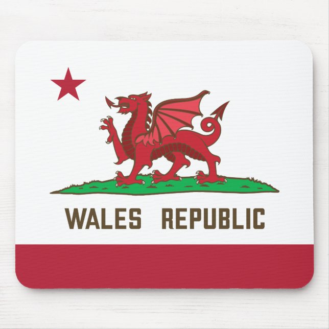 Mousepad País de Gales Dragon Flag Welsh Pride (Frente)