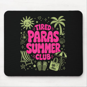 Mousepad Pais divertidos e cansados clube de verão férias c