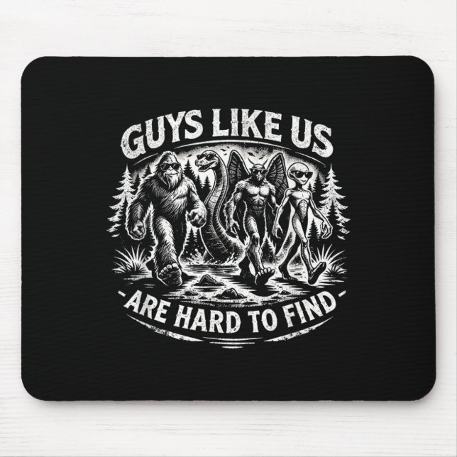 Mousepad Pais e Aliens Bigfoot Mothman Monstro do Lago Ness (Frente)