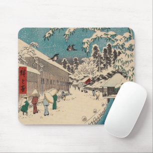 Mousepad País japão da paisagem de inverno de Hiroshige