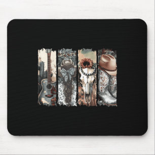 Mousepad País Ocidental Cowboy Boots Cow Crânio Rod