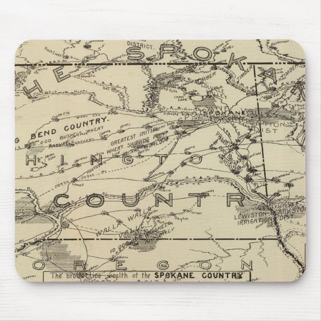 Mousepad País Spokane (Frente)