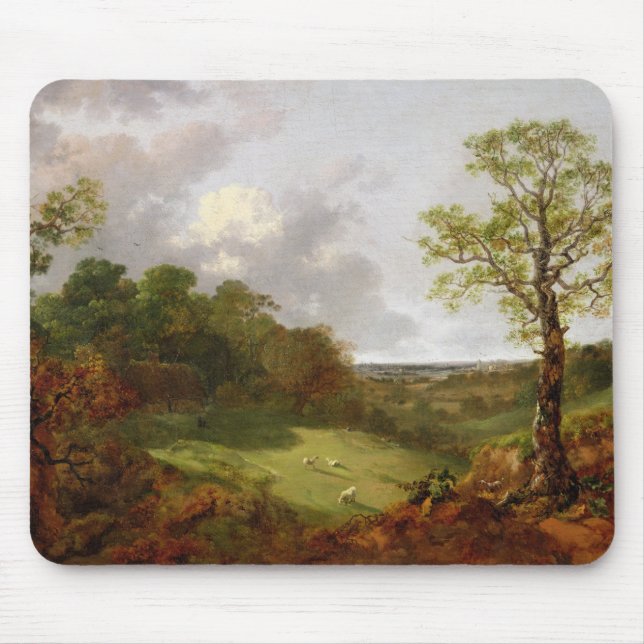 Mousepad Paisagem arborizada de Thomas Gainsborough | com (Frente)
