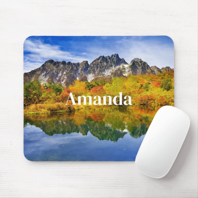 Mousepad Paisagem Cêntica Floresta e Montanhas (Com mouse)
