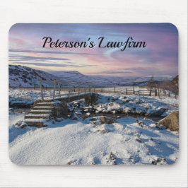 Mousepad Paisagem Cêntrica do Natal de inverno