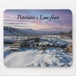 Mousepad Paisagem Cêntrica do Natal de inverno