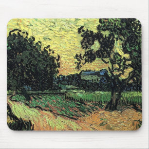 Mousepad Paisagem com Castelo de Auvers por Vincent van Gog