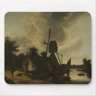 Mousepad Paisagem com moinho de vento - Salomon Rombouts
