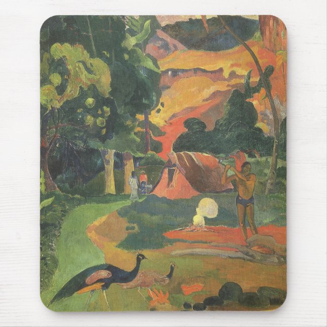 Mousepad Paisagem com Pavões de Paul Gauguin (Frente)