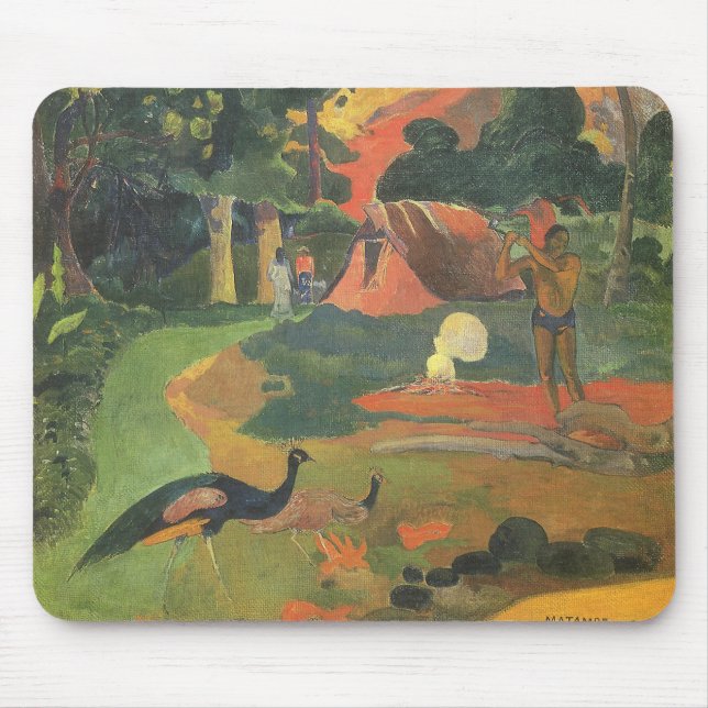 Mousepad Paisagem com Pavões de Paul Gauguin (Frente)