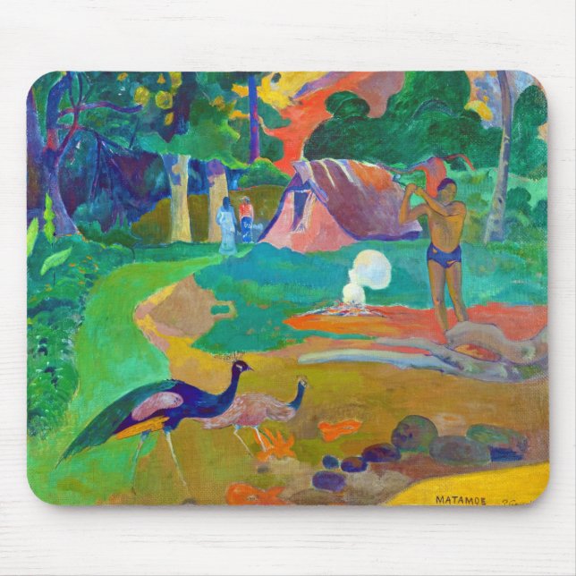 Mousepad Paisagem com Peacocks, Gauguin (Frente)