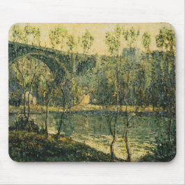 Mousepad Paisagem com Rio e Ponte: Primavera Morning