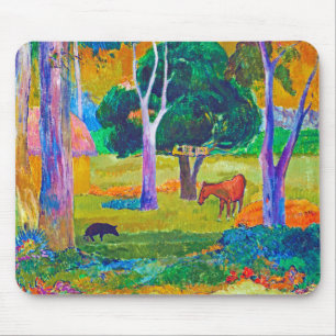 Mousepad Paisagem com Suíno e Cavalo, Gauguin