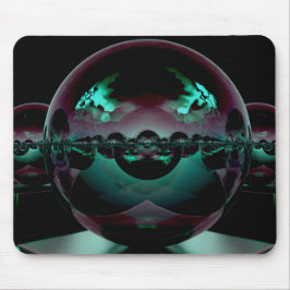 Mousepad Paisagem da Alienígena Surreal - Luz Verde