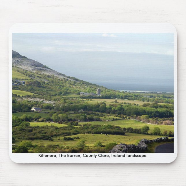 Mousepad Paisagem da Irlanda Rural, Burren, Co. Clare (Frente)