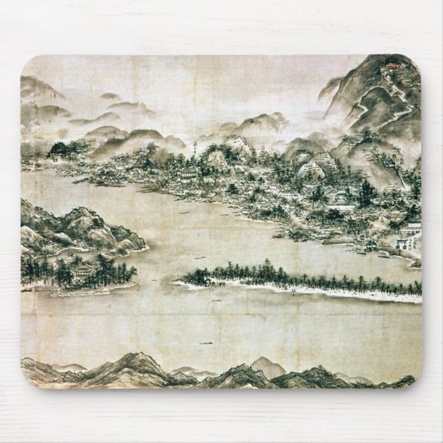 Mousepad Paisagem das montanhas e de um rio (Frente)