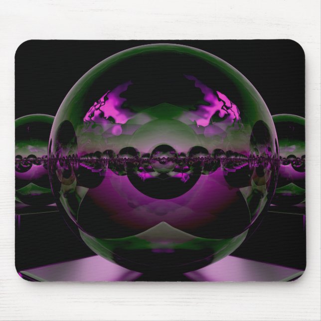 Mousepad Paisagem de Alienígenas Surreais - Luz Crimson (Frente)