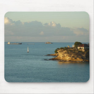 Mousepad Paisagem de Bela Ilha da Costa Antiguana