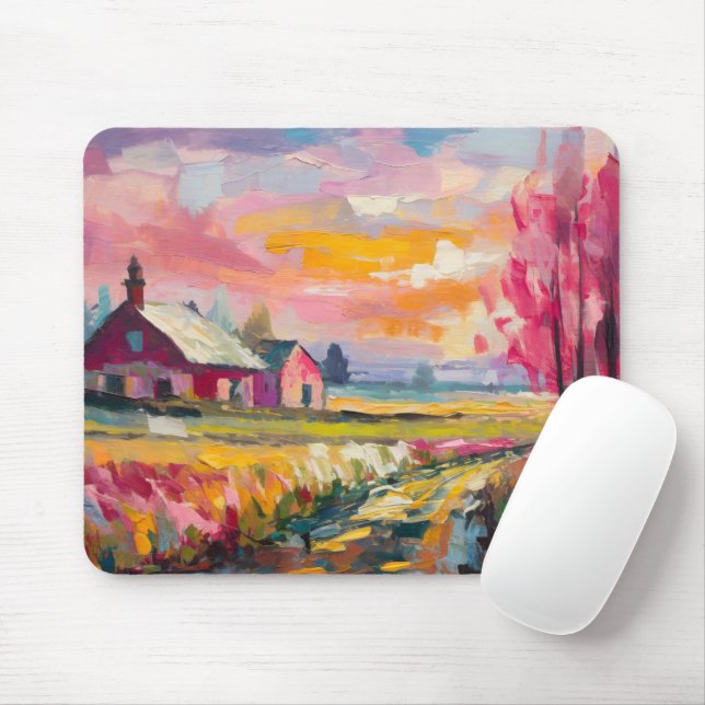 Mousepad Paisagem de Fazenda de outono (Com mouse)