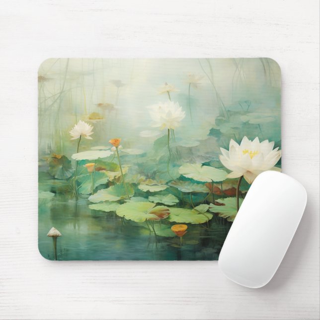 Mousepad Paisagem de Folhagem da Natureza Tropical (Com mouse)