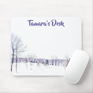 Mousepad Paisagem de inverno de neve