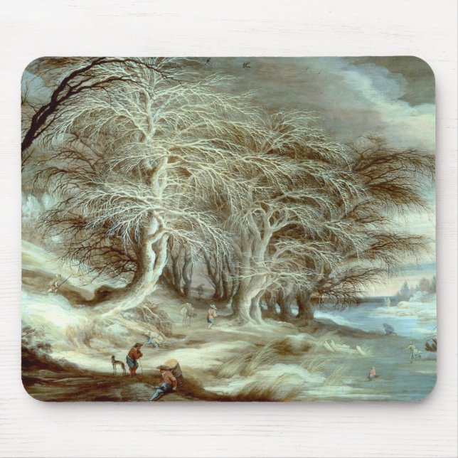 Mousepad Paisagem de inverno Gijsbrecht Leytens (Frente)