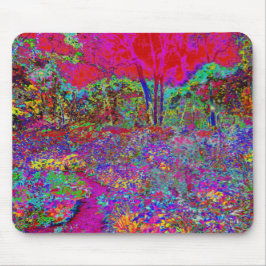 Mousepad Paisagem de Jardim Impressionista Psicodélica
