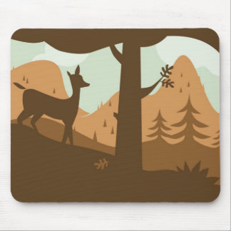 Mousepad Paisagem de outono com Veado