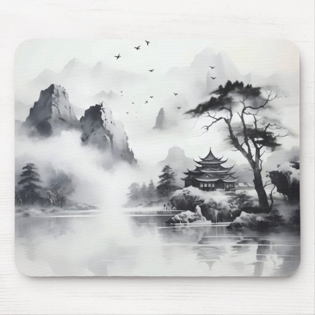 Mousepad Paisagem de Pintura Tradicional (Frente)