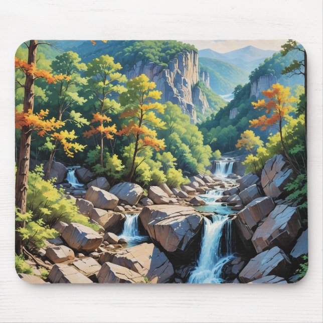 Mousepad Paisagem de Serene Mountain (Frente)