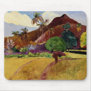 Mousepad Paisagem de Tahitian por Paul Gaugin