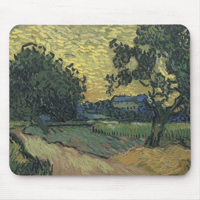 Mousepad Paisagem de Van Gogh ao Crepúsculo (Frente)