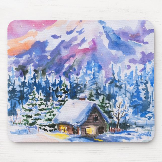 Mousepad Paisagem do inverno (Frente)