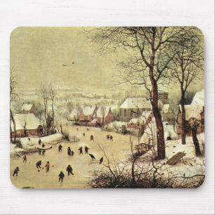 Mousepad Paisagem do inverno com os patinadores por Pieter