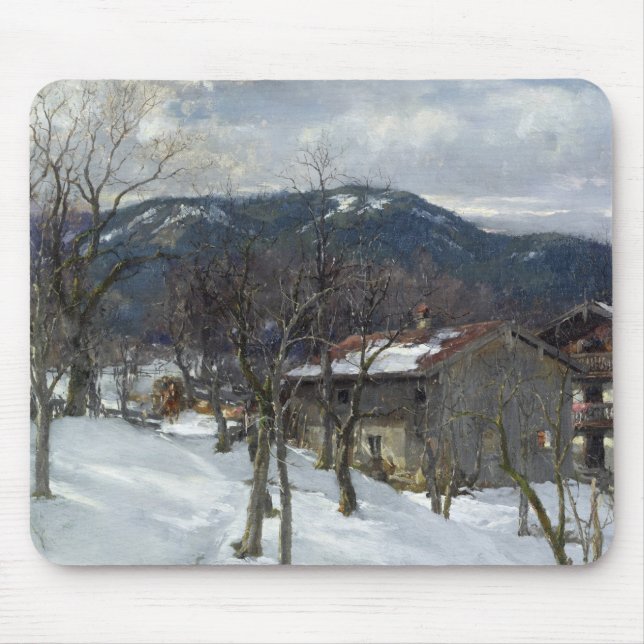 Mousepad Paisagem do inverno perto de Kutterling, 1899 (Frente)