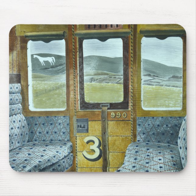 Mousepad Paisagem do trem (por Eric Ravilious) (Frente)