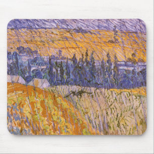 Mousepad Paisagem em Auvers na chuva, Vincent van Gogh