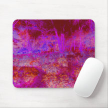 Paisagem Impressionista Vermelha e Magenta Trippy