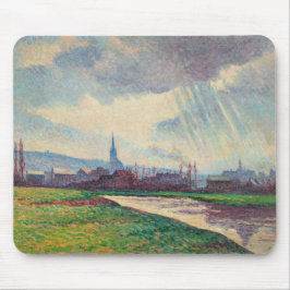 Mousepad Paisagem rural com rio (por Maximilien Luce)