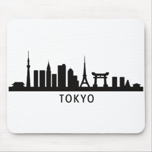 Mousepad Paisagem Urbana do Japão Viagem Silhueta do Hori