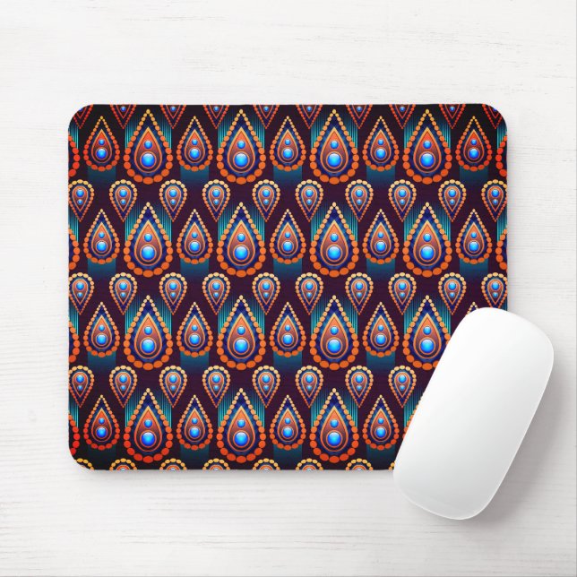 Mousepad Paisley Como Um Padrão Colorido De Joias (Com mouse)