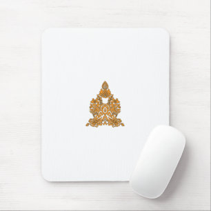 Mousepad Paisley Floral Art - Decor Laranja Boho
