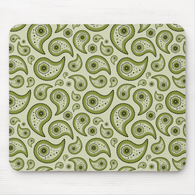 Mousepad Paisley verde (Frente)