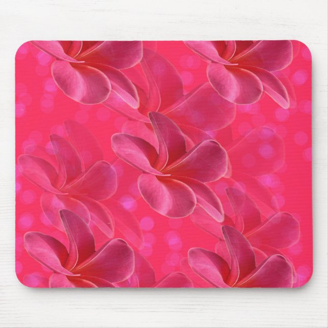 Mousepad Paixão de Frangipani Rosa, (Frente)