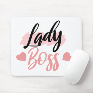 Mousepad Palavra de chefe de senhora rosa