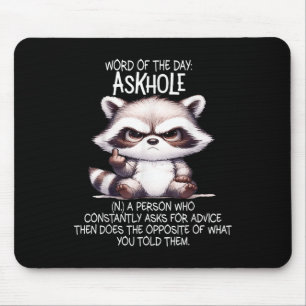 Mousepad Palavra Do Dia Askhole Uma Pessoa Que Constantemen