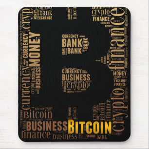 Mousepad Palavra gráfica do logotipo Bitmoney
