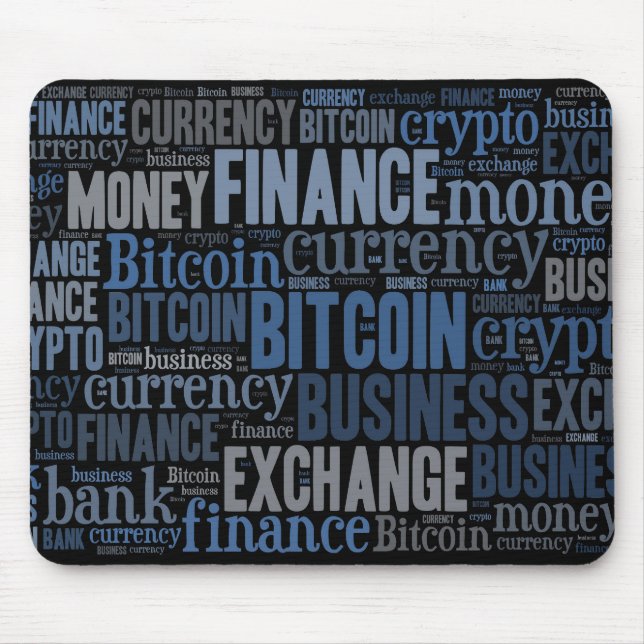 Mousepad Palavra gráfica do logotipo Bitmoney (Frente)
