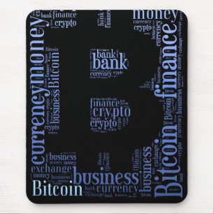 Mousepad Palavra gráfica do logotipo Bitmoney